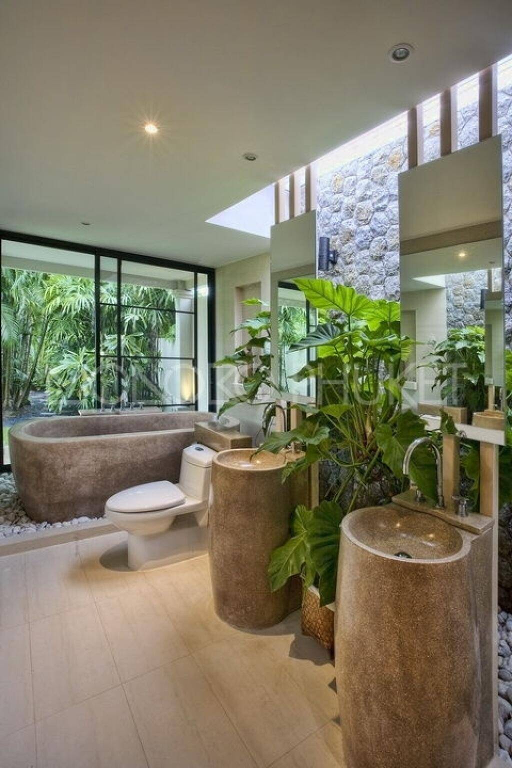 Gợi ý thiết kế nhà tắm tại nhà hệt như resort chuẩn 5 sao, xanh mát cùng không gian mở sáng thoáng